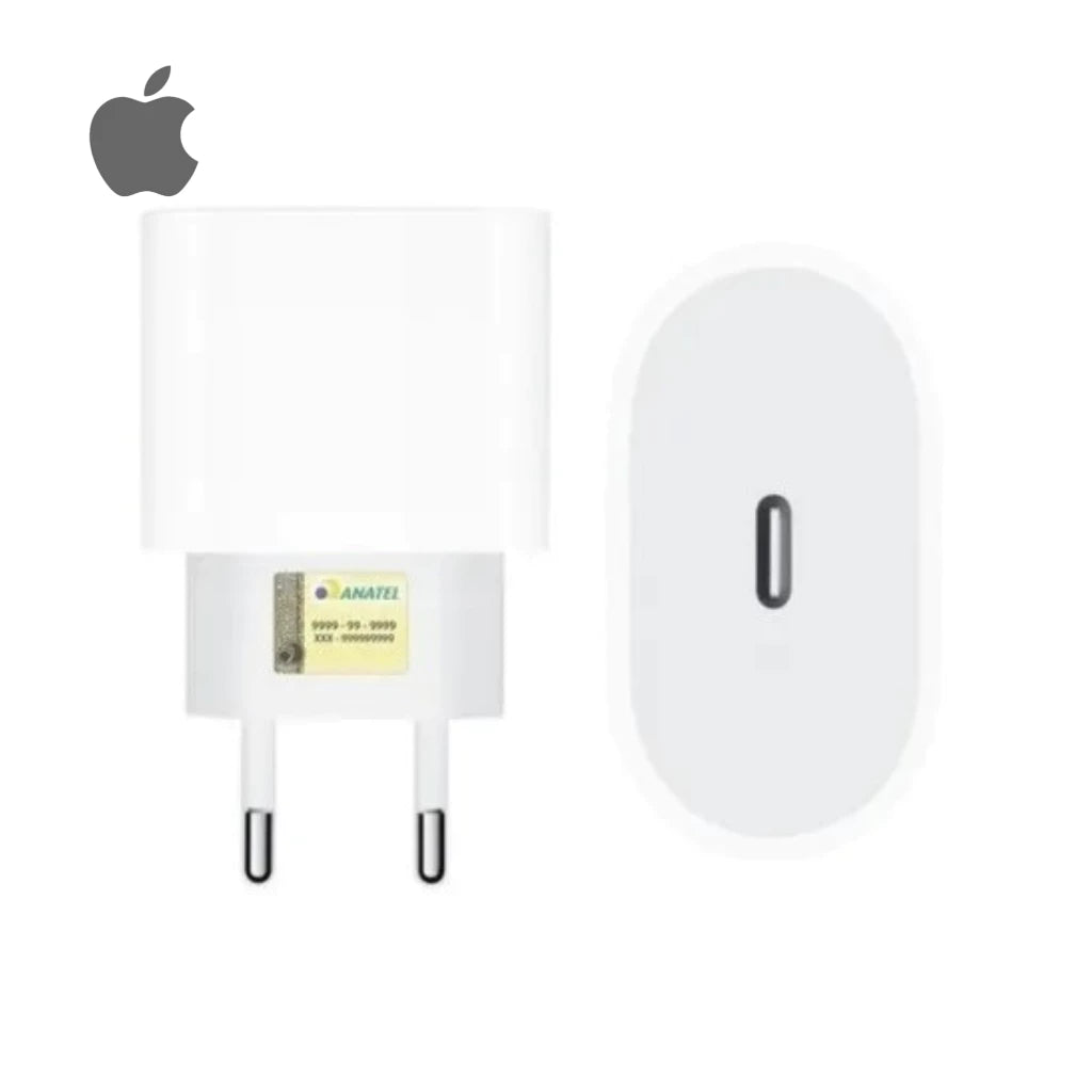 Carregador Original Apple USB-C 20W – Fonte Rápida para iPhone e iPad – Lacrado