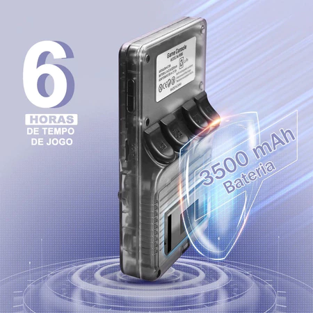 Bateria de 3500mAh com 6 horas de jogo
