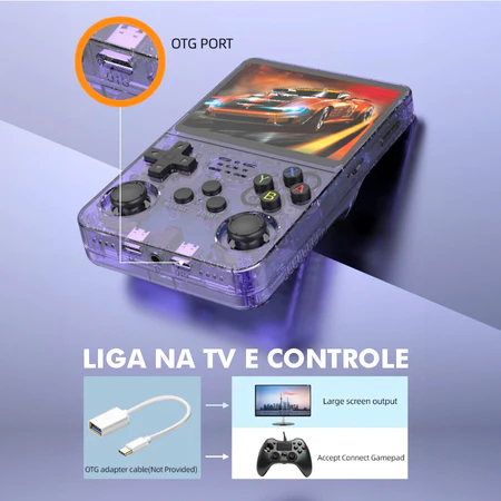 Conecta na TV via OTG com controle externo